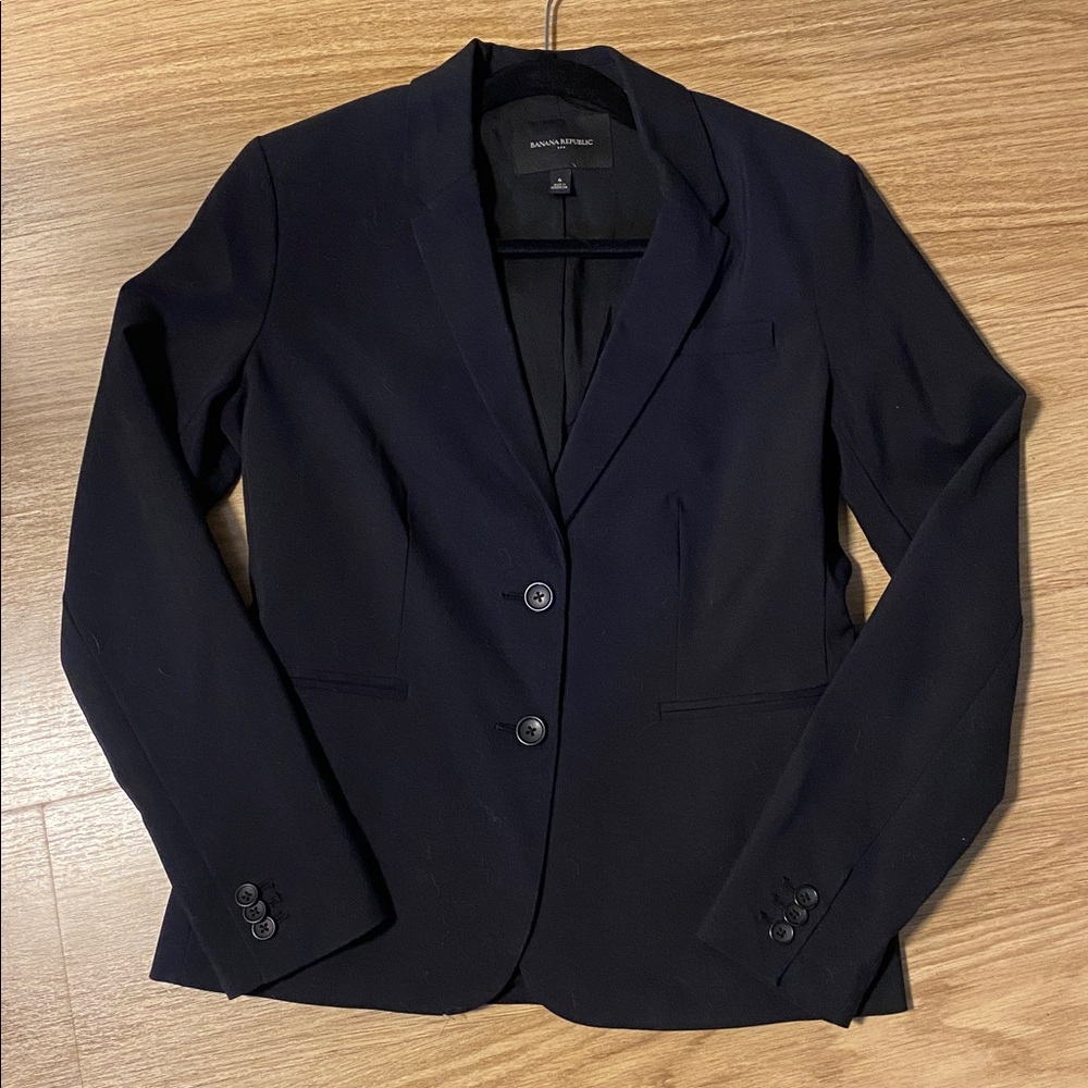 Banana Republic Black Fitted Blazer